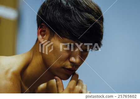 Locker room swimming player Locker room swimming player 25765602