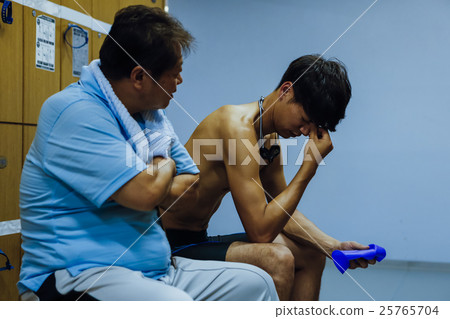 Locker room players and coaches Locker room players and coaches 25765704