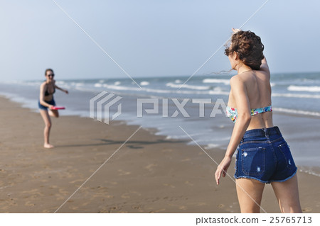 Girls Beach Summer Holiday Vacation Togetherness Concept 25765713