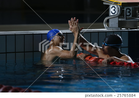 High-touch swimming competitors 25765884
