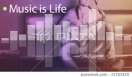Music Audio Melody Wave Graphic Concept 25765929
