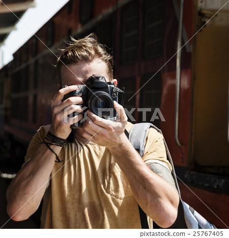 Photographer Camera DSLR Shooting Journalist Concept Photographer Camera DSLR Shooting Journalist Concept 25767405