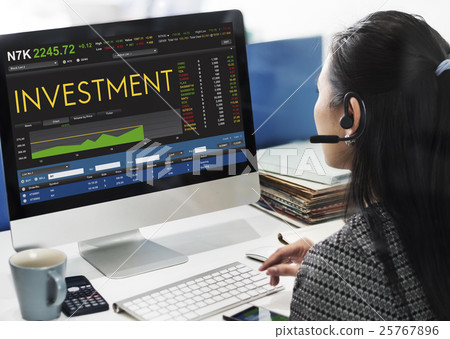 Stock Exchange Trading Forex Finance Graphic Concept 25767896