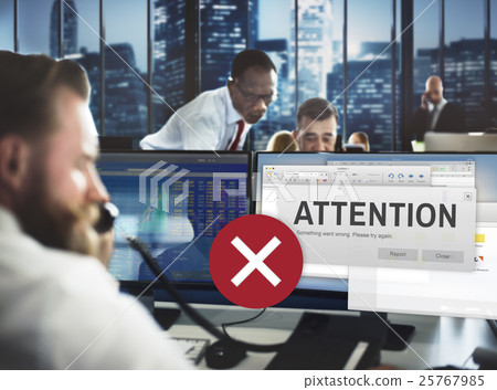 Attention Alert Connection Interrupted Warning Concept 25767985