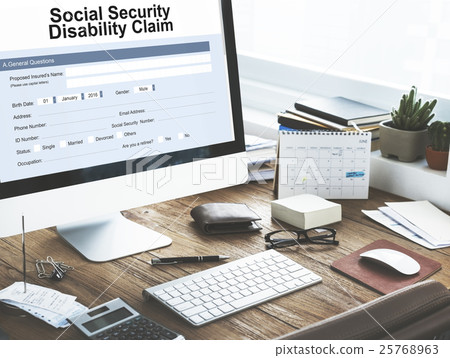 Social Security Disability Claim Concept Social Security Disability Claim Concept 25768963
