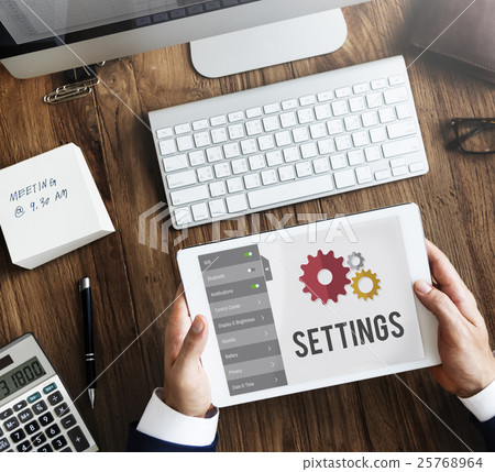 Settings Configuration Setup Tools Concept 25768964