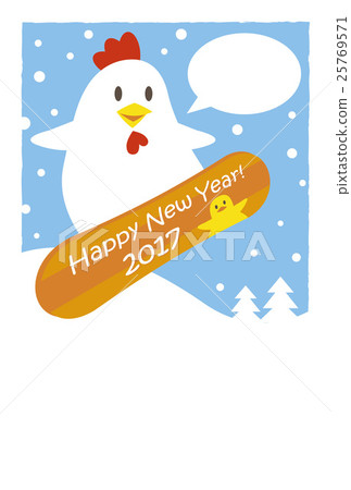 rooster, new year's card, chicken 25769571