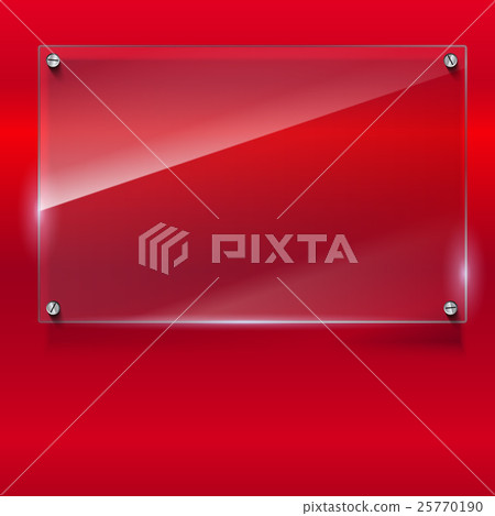 Elegant vector background with glass banner. 25770190