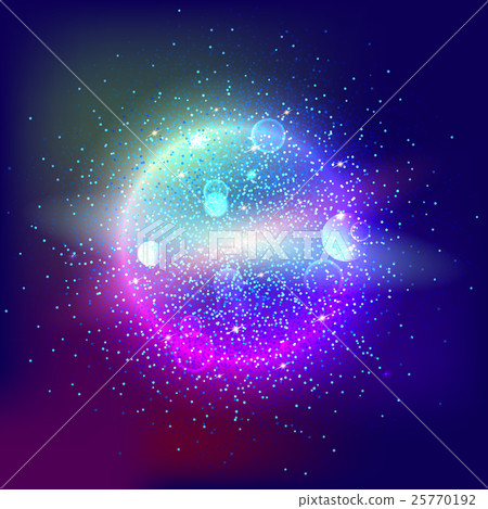 Bright glowing ball filled with particles and dust 25770192