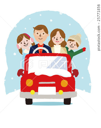 家庭冬季開車 25771856