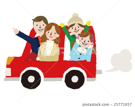 家庭冬季開車 家庭冬季開車 25771857