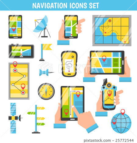 Navigation Flat Color Decorative Icons  25772544