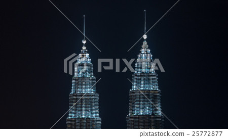 Illuminated Petronas Twin Towers, Kuala Lumpur Illuminated Petronas Twin Towers, Kuala Lumpur 25772877