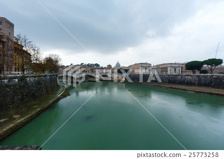 Rome city evening view, Italy. 25773258