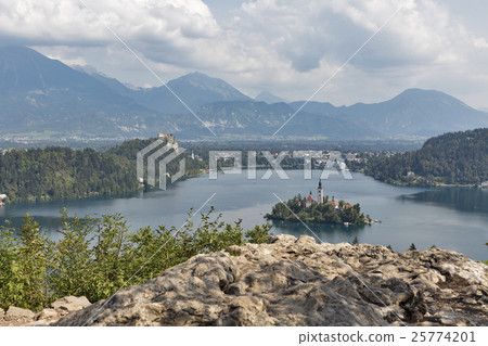 Lake Bled above view in Slovenia Lake Bled above view in Slovenia 25774201