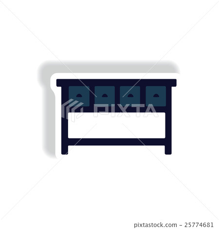 stylish icon in paper sticker style fashion office 25774681