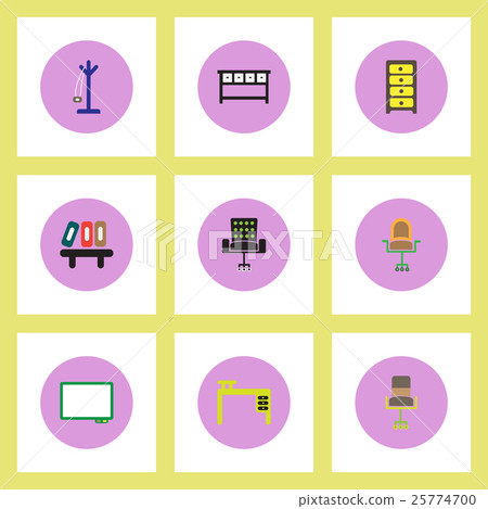 Collection of stylish vector icons in colorful 25774700