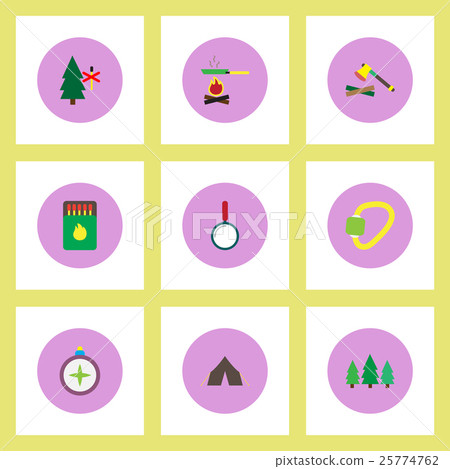Collection of stylish vector icons in colorful 25774762
