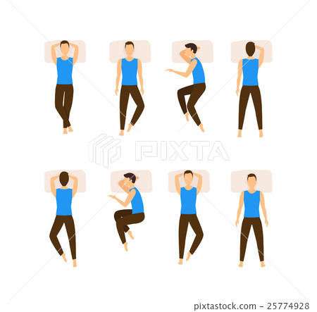 Free Vector | Women sleeping positions illustration.