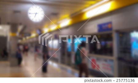 Blurred background of subway terminal. Blurred background of subway terminal. 25775136