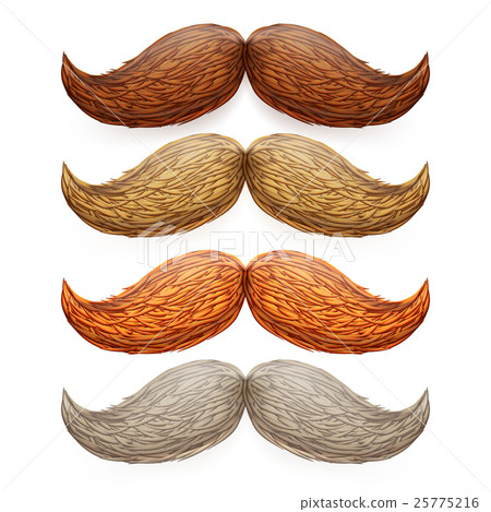 Old fashion isolated mustaches set. EPS 10 25775216