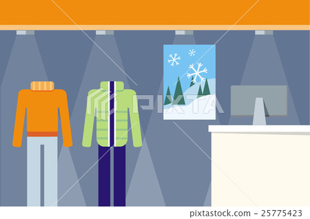 Clothes Shop Showcase Concept Vector Illustration. 25775423