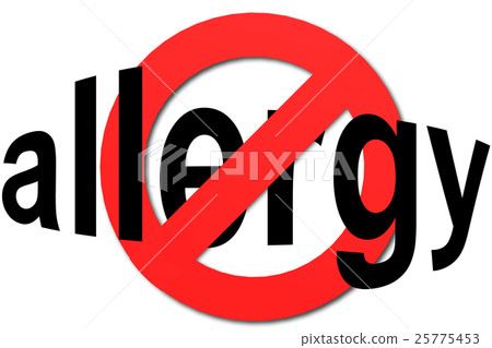 Stop Allergy sign in red 25775453