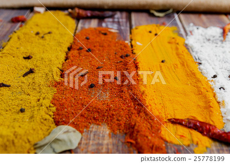 Colourful spices on the table. Various Spices Colourful spices on the table. Various Spices 25778199