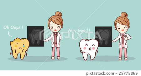 doctor and teeth according x-ray 25778869