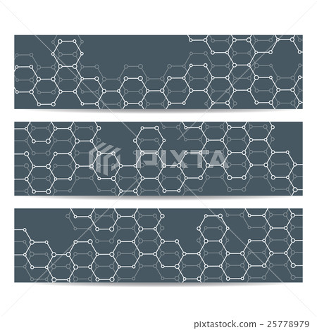 Modern science banners. Molecule structure of DNA 25778979