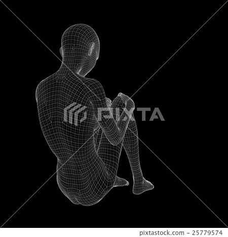 Women's body wire frame perming3DCG Illustration Material Material 25779574