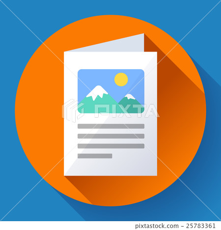 Flat Brochure Vector Icon 25783361
