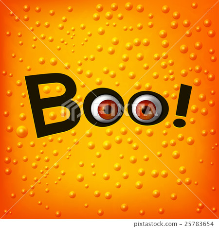 BOO text with monster eyes 25783654