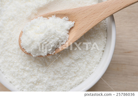 膠原蛋白粉末和匙子木五穀背景 25786036
