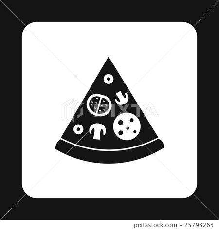 Slice of pizza icon, simple style 25793263
