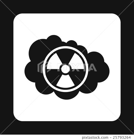 Radioactive air icon, simple style Radioactive air icon, simple style 25793264