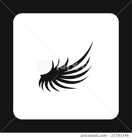 Fluffy wing icon, simple style - Stock Illustration [25793346] - PIXTA