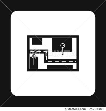Road map icon, simple style Road map icon, simple style 25793386