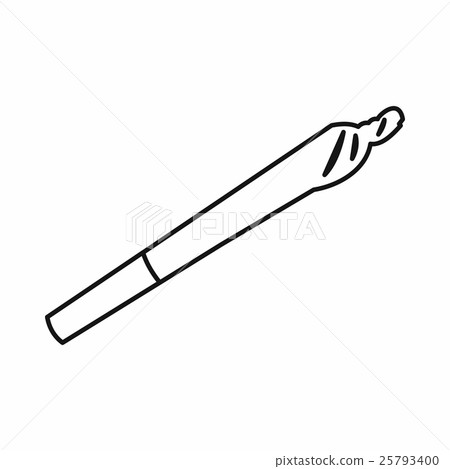 Rolled marijuana joint icon, outline style 25793400