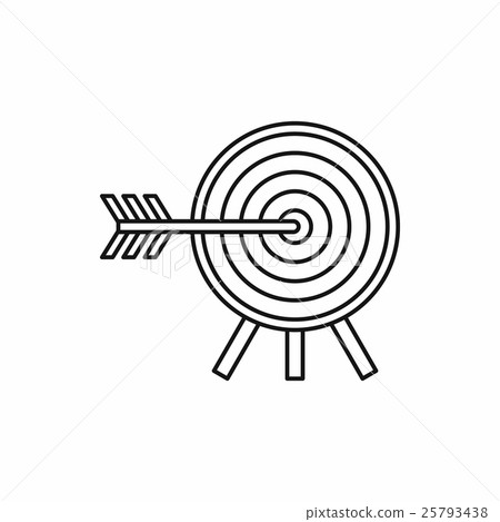 Target with an arrow icon, outline style Target with an arrow icon, outline style 25793438
