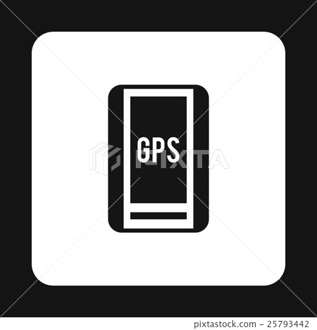 Handheld JPS icon, simple style 25793442