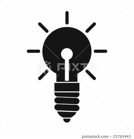 Light bulb idea icon, simple style 25793443