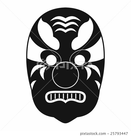 Tribal mask icon, simple style 25793447