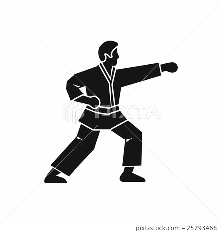 Aikido fighter icon, simple style 25793468