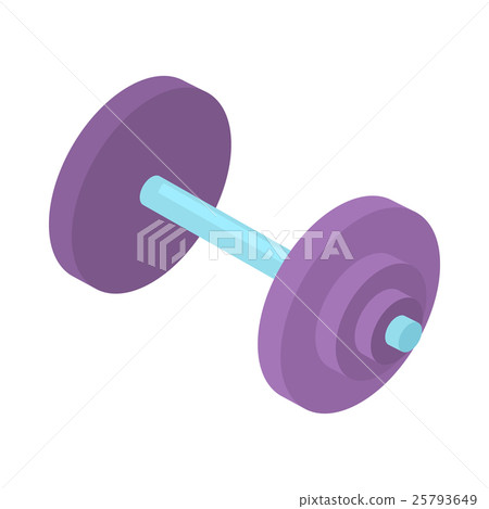 Dumbbell icon, cartoon style 25793649