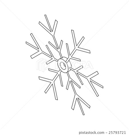 Snowflake icon, outline style Snowflake icon, outline style 25793721