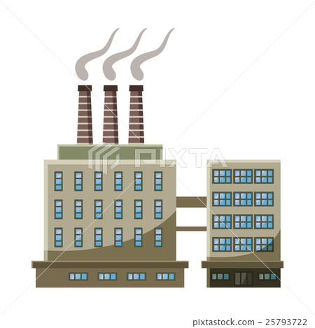 Large chemical plant icon, cartoon style Large chemical plant icon, cartoon style 25793722