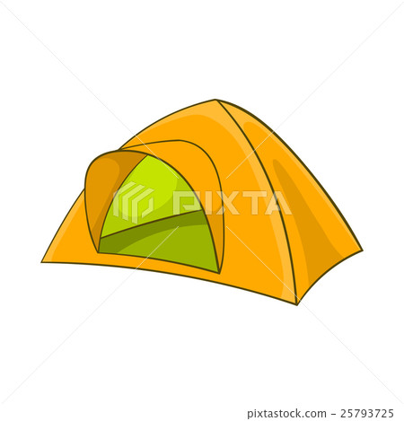 Yellow tent icon, cartoon style Yellow tent icon, cartoon style 25793725