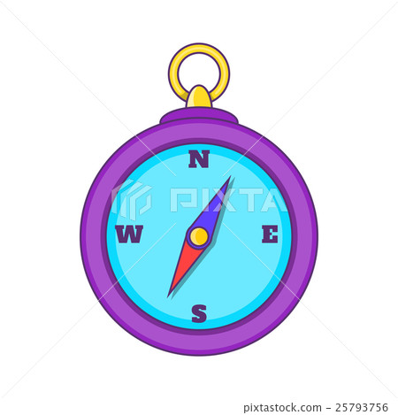 Compass icon in cartoon style 25793756