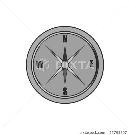 Compass icon, black monochrome style 25793897